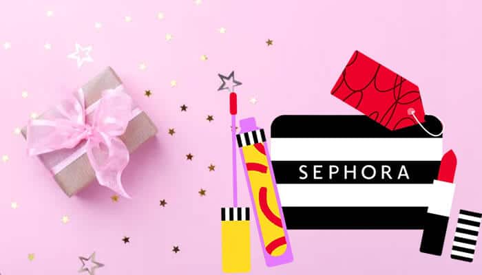 Where can I buy a Sephora gift card online - startupstride - Startup Stride Sephora gift card surrounded by beauty products and a gift box, showcasing ideal options for purchasing Sephora gift cards online.