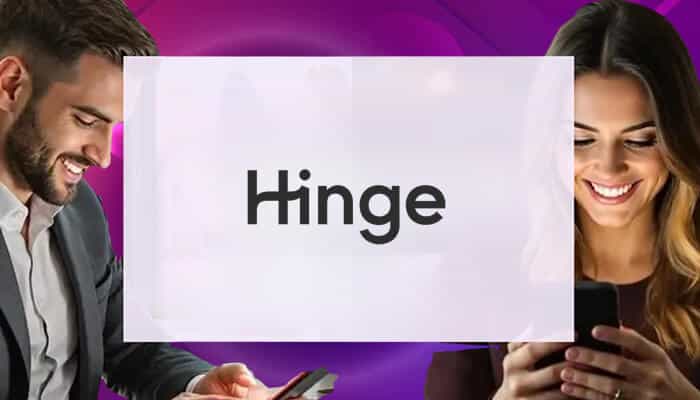 Why hasnt Hinge included a read receipts feature - startupstride - Startup Stride Hinge logo displayed with users chatting, illustrating the platform's messaging capabilities and the question 'Does Hinge have read receipts.